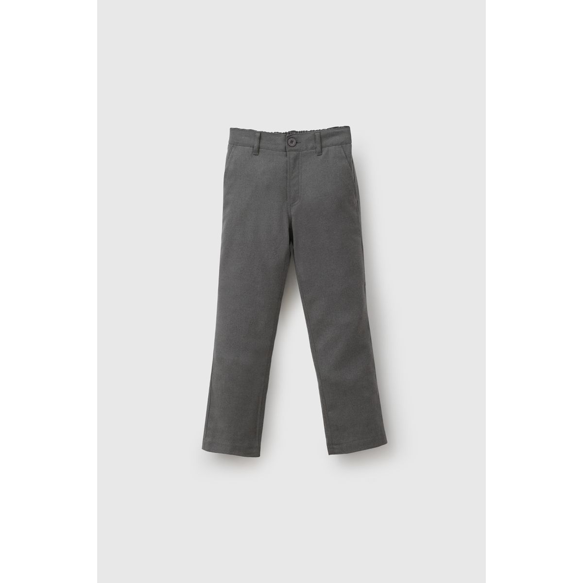 COLLOKY - Pantalón Escolar de niño Gris con Cierre y Botón
