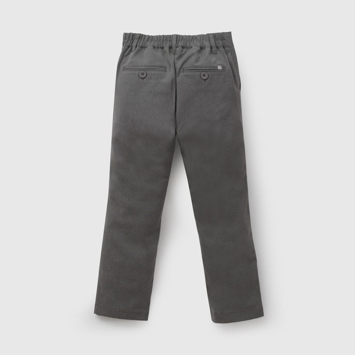 COLLOKY - Pantalón Escolar de niño Gris con Cierre y Botón
