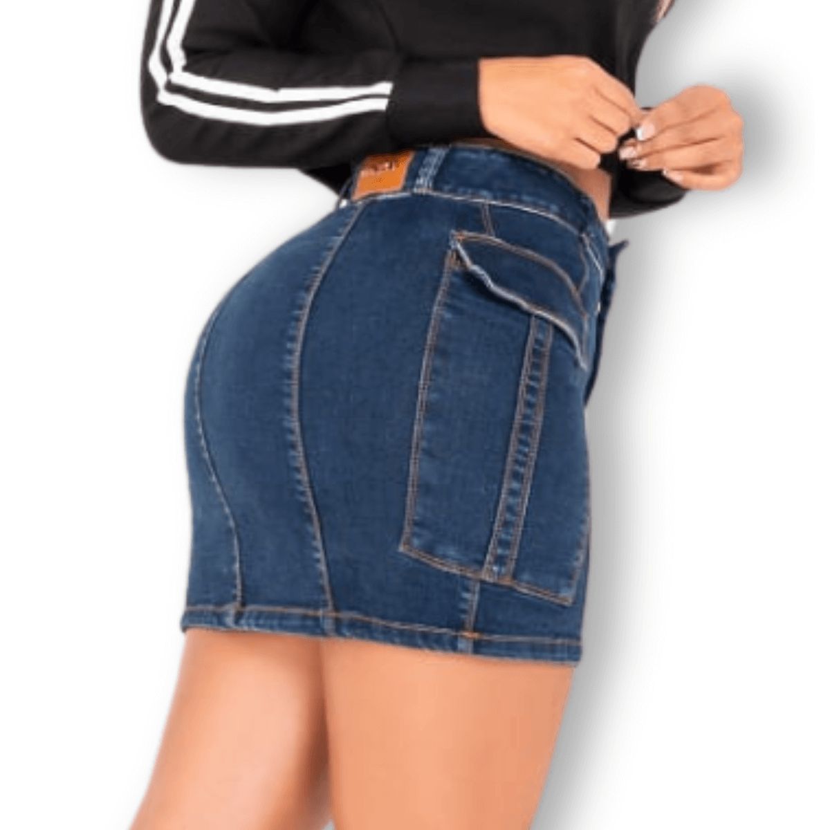 GRAZZIA - Mini Cargo Mujer Elasticada  Diseño Colombiano GR508