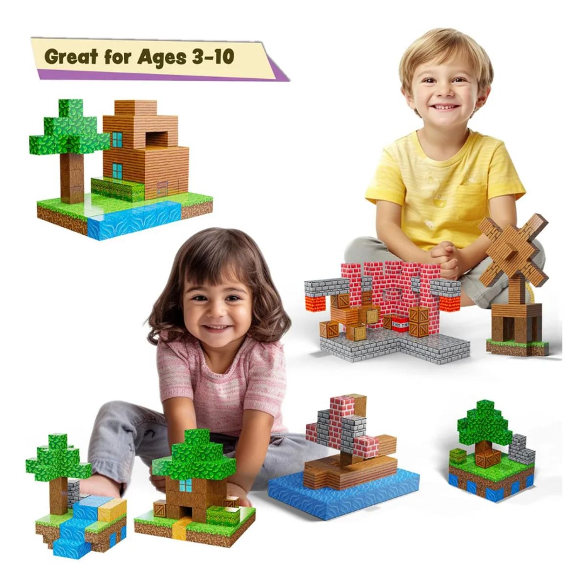 GENERICO - Cubo Magnético Tipo Minecraf 100 Pcs Juguete Taller Sin Fronteras