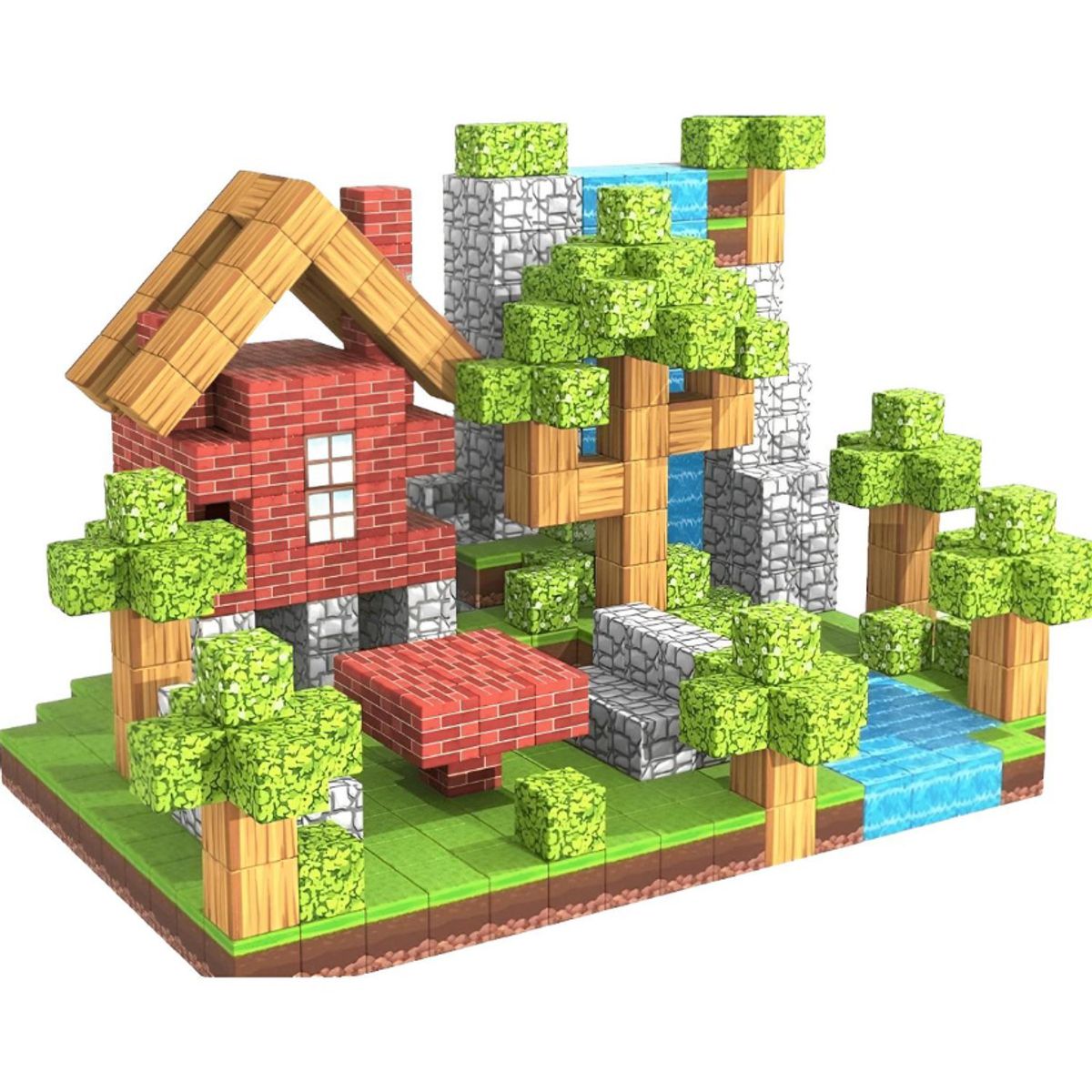 GENERICO - Cubo Magnético Tipo Minecraf 87 Pcs Juguete Taller Sin Fronteras
