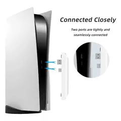 GENERICO - Adaptador Hub Usb 5 En 1 Para Consola Ps5 + Puerto Usb C 3.1 Negro