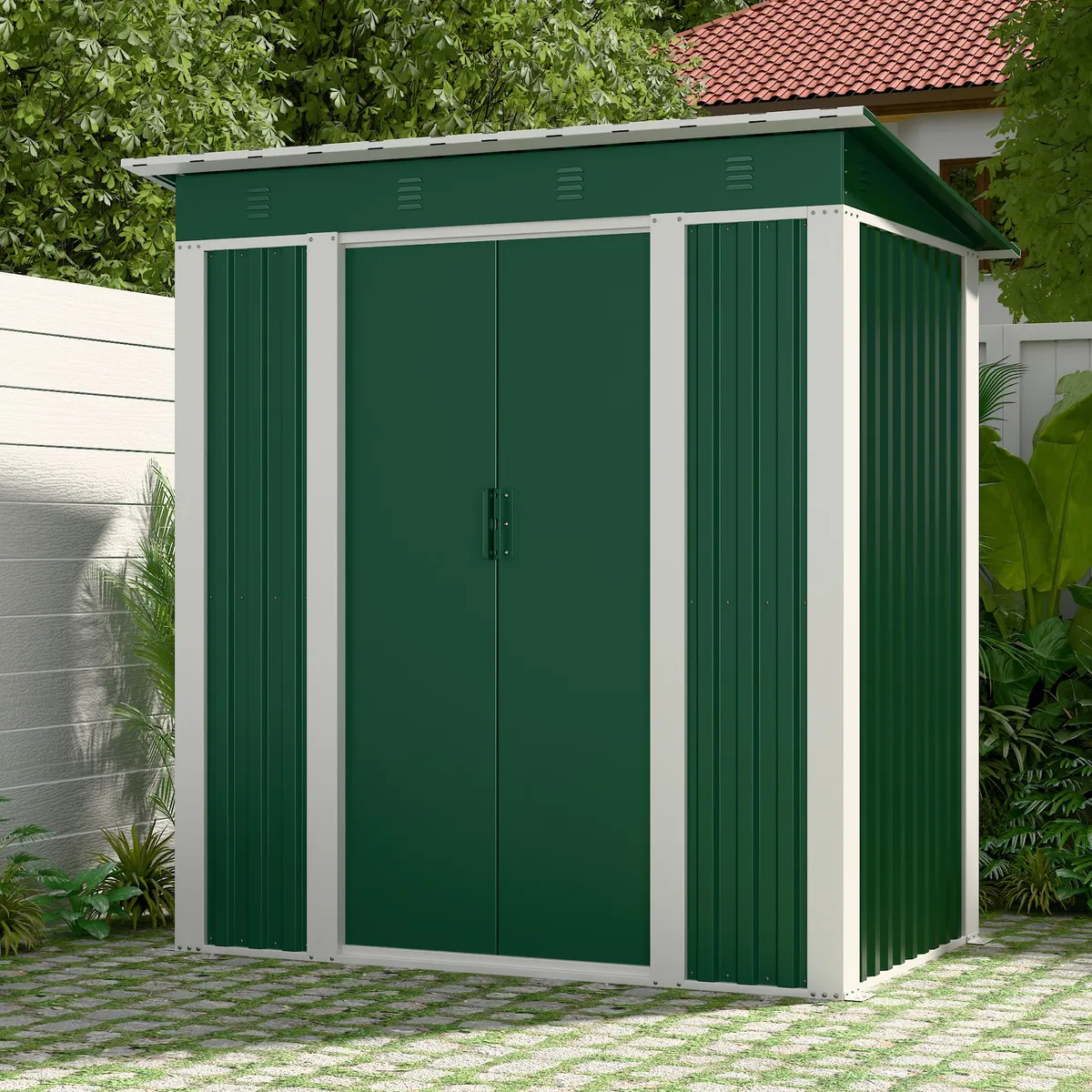 GENERICO - Bodega exterior techo simple 180x120 2.16 M2 - Linea Green SS-02