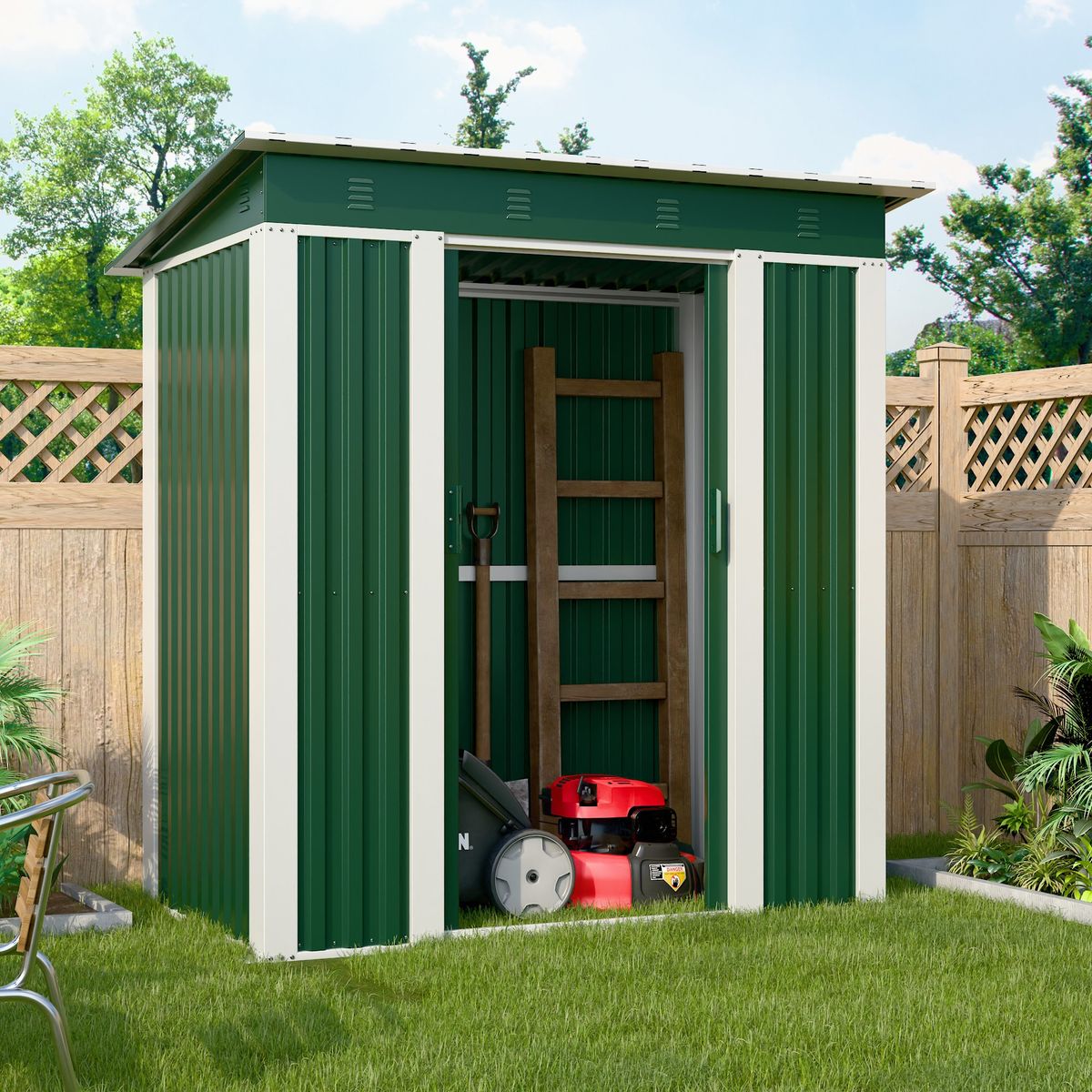 GENERICO - Bodega exterior techo simple 180x120 2.16 M2 - Linea Green SS-02