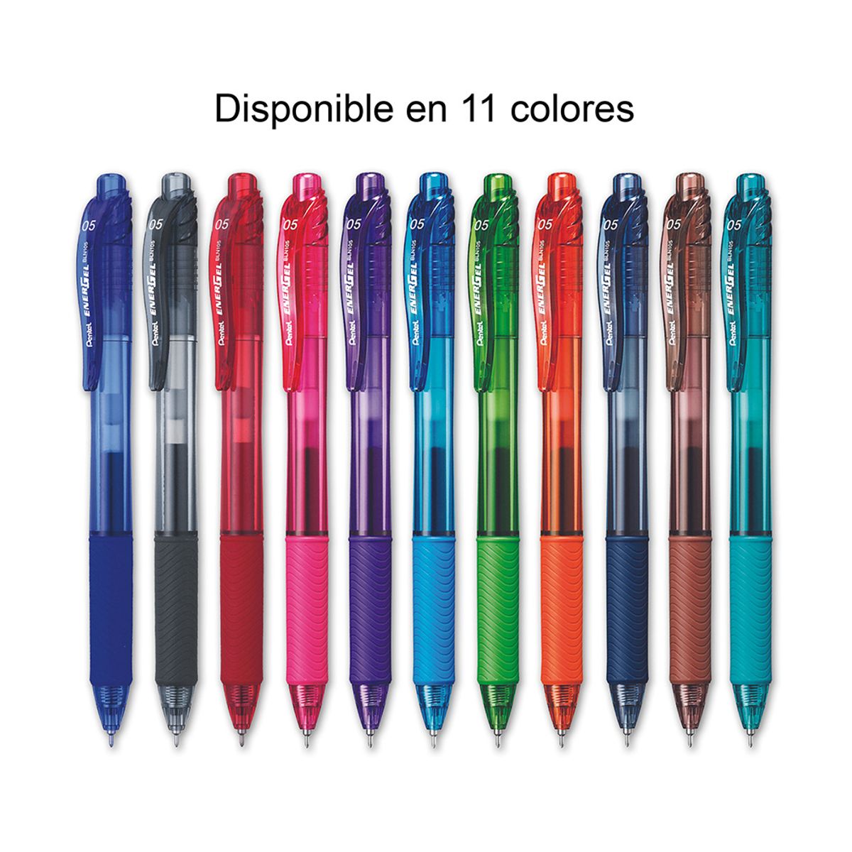 PENTEL - Lápiz Ener Gel X Retráctil 05mm Pentel Naranjo