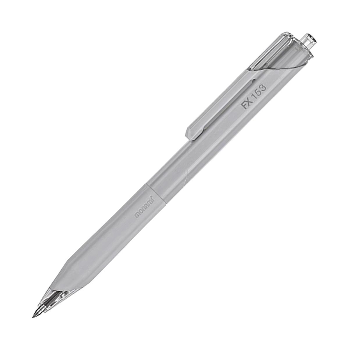 MONAMI - Lápiz Pasta Monami FX153 05mm Cuerpo Gris Tinta Negra