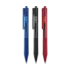 MONAMI - Set 3 Lápiz Pasta FX153 07mm Azul Negro Rojo