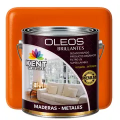 KENT - OLEO BRILLANTE PREMIUM - MULTISUPERFICIES - GALON NARANJA BRILLANTE