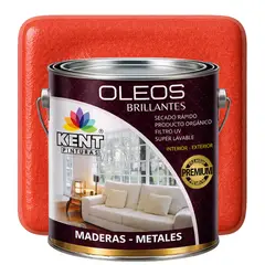 KENT - OLEO BRILLANTE PREMIUM - MULTISUPERFICIES - GALON ROJO CORAL