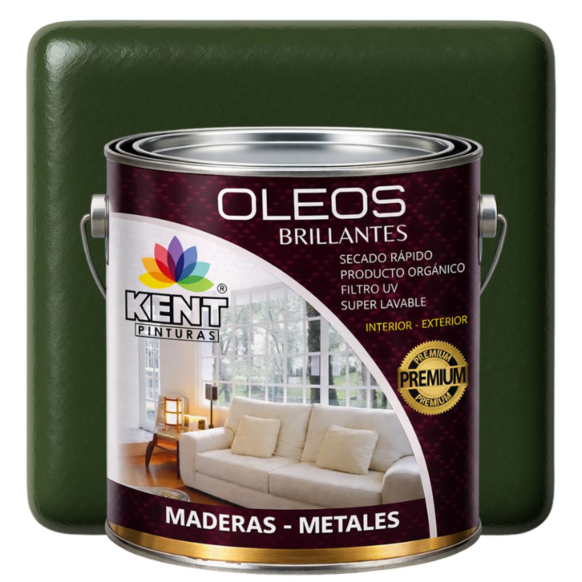 KENT - OLEO BRILLANTE PREMIUM - MULTISUPERFICIES - GALON VERDE ÓXIDO