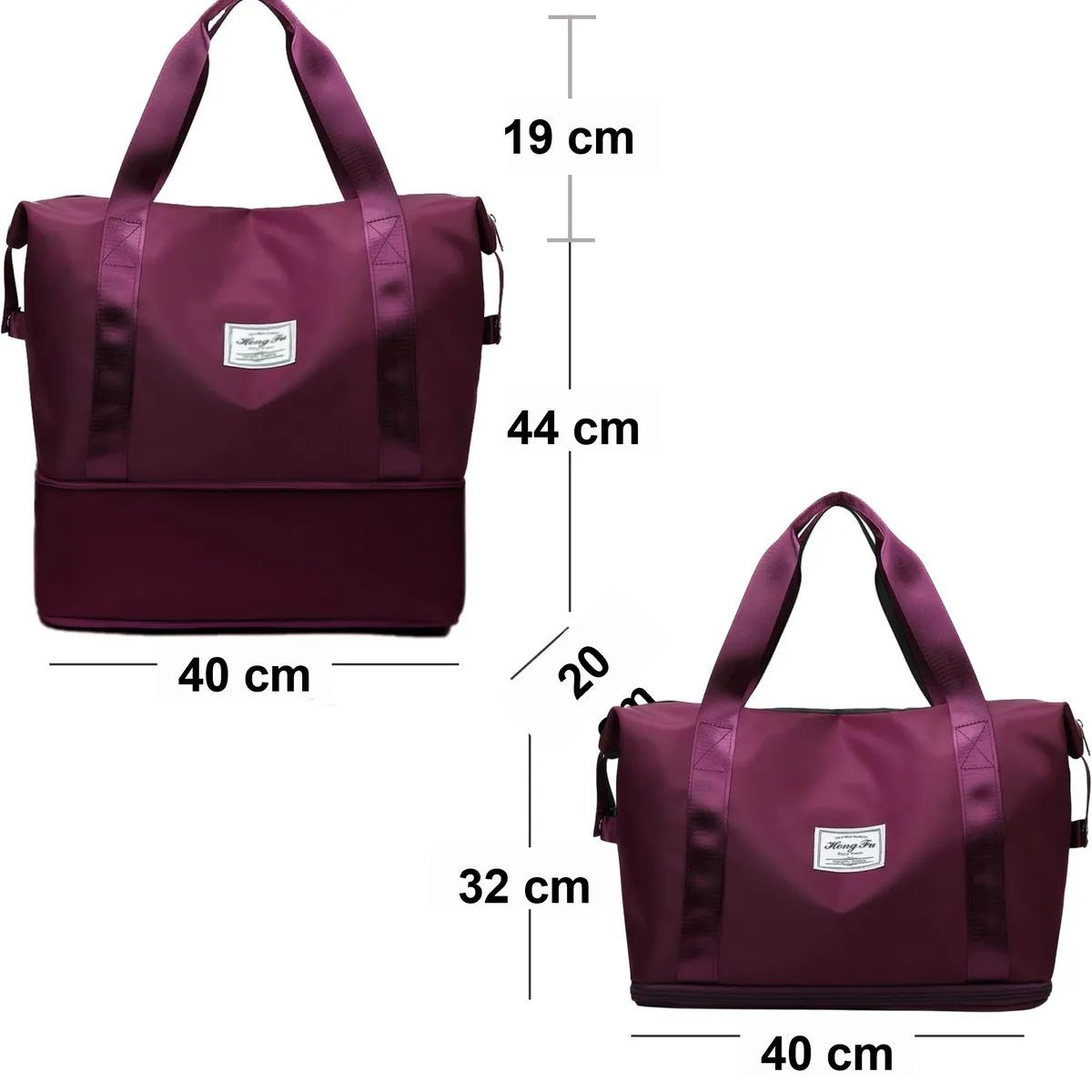 GENERICO - Bolso Cartera Mujer Hombro Plegable Tote Bag Daily Casual Impermeable Deportivo Viaje Expansible