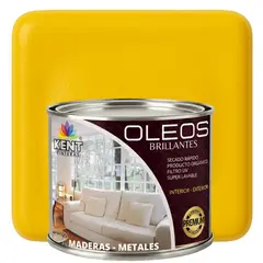 KENT - OLEO BRILLANTE PREMIUM - MULTISUPERFICIES - MEDIO GALON AMARILLO ORO