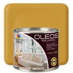 KENT - OLEO BRILLANTE PREMIUM - MULTISUPERFICIES - MEDIO GALON AMARILLO SIENA