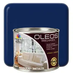 KENT - OLEO BRILLANTE PREMIUM - MULTISUPERFICIES - MEDIO GALON AZUL COBALTO