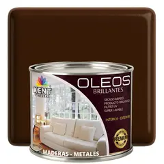 KENT - OLEO BRILLANTE PREMIUM - MULTISUPERFICIES - MEDIO GALON NOGAL MEDIO