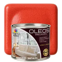KENT - OLEO BRILLANTE PREMIUM - MULTISUPERFICIES - MEDIO GALON ROJO CORAL