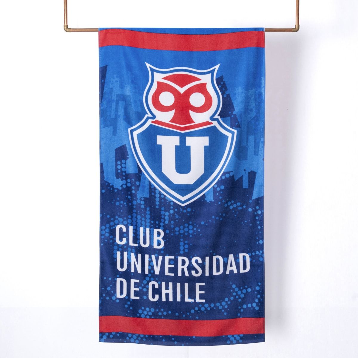 MASHINI - TOALLA DE PLAYA ALGODON CON BOLSO CLUB UNIVERSIDAD DE CHILE