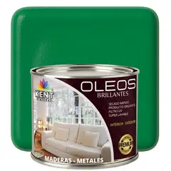 KENT - OLEO BRILLANTE PREMIUM - MULTISUPERFICIES - MEDIO GALON VERDE ESMERALDA