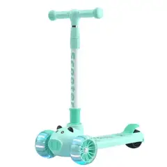 GENERICO - Scooter VERDE Monopatín 3 Ruedas cerdito Ajustable Con Ruedas Luces