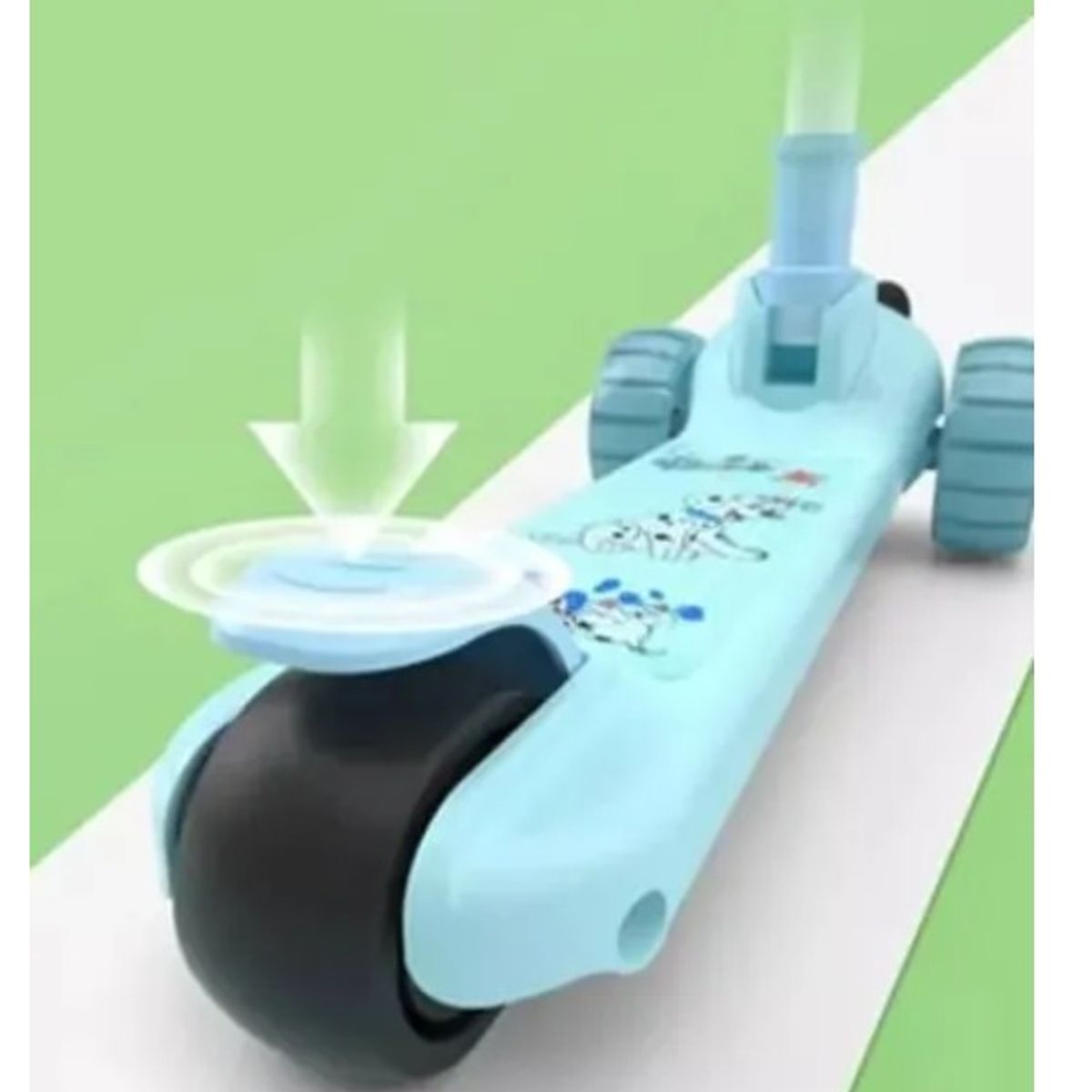 GENERICO - Scooter VERDE Monopatín 3 Ruedas cerdito Ajustable Con Ruedas Luces