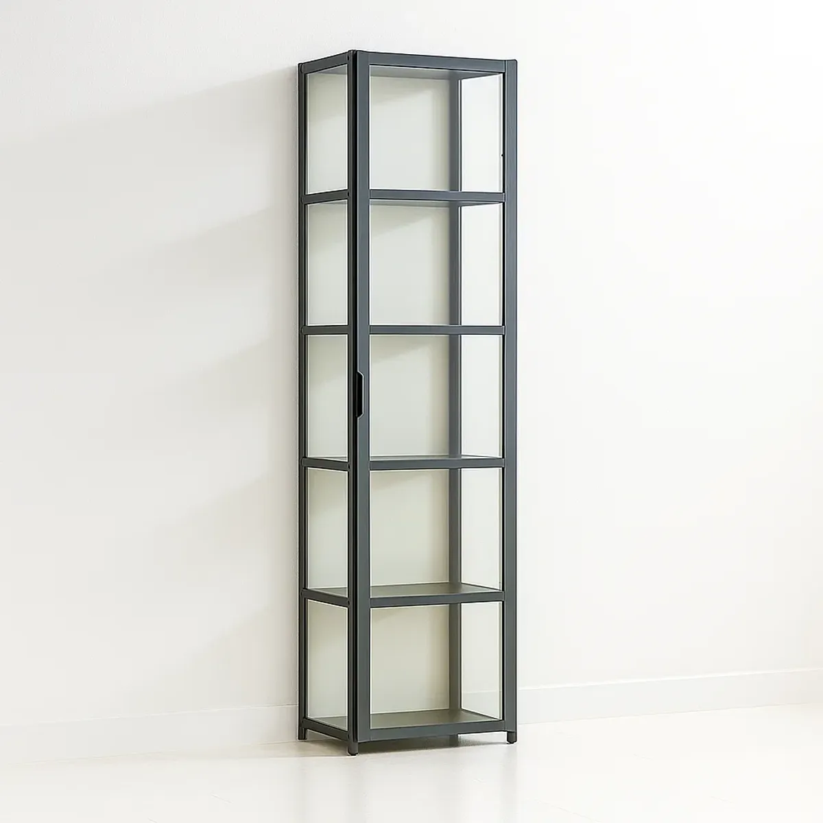 KLIK - Vitrina BambooLine Estrecha con Puertas Acrílicas 5 Niveles