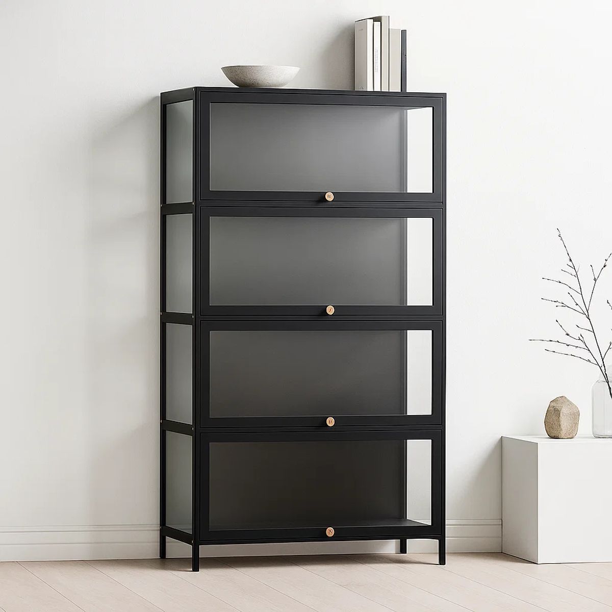 KLIK - Vitrina BambooGlass 4 Niveles - Negro