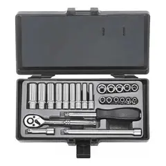 FORCE - Juego de Dados Cortos y Largos 1/4” 24 Piezas 2253