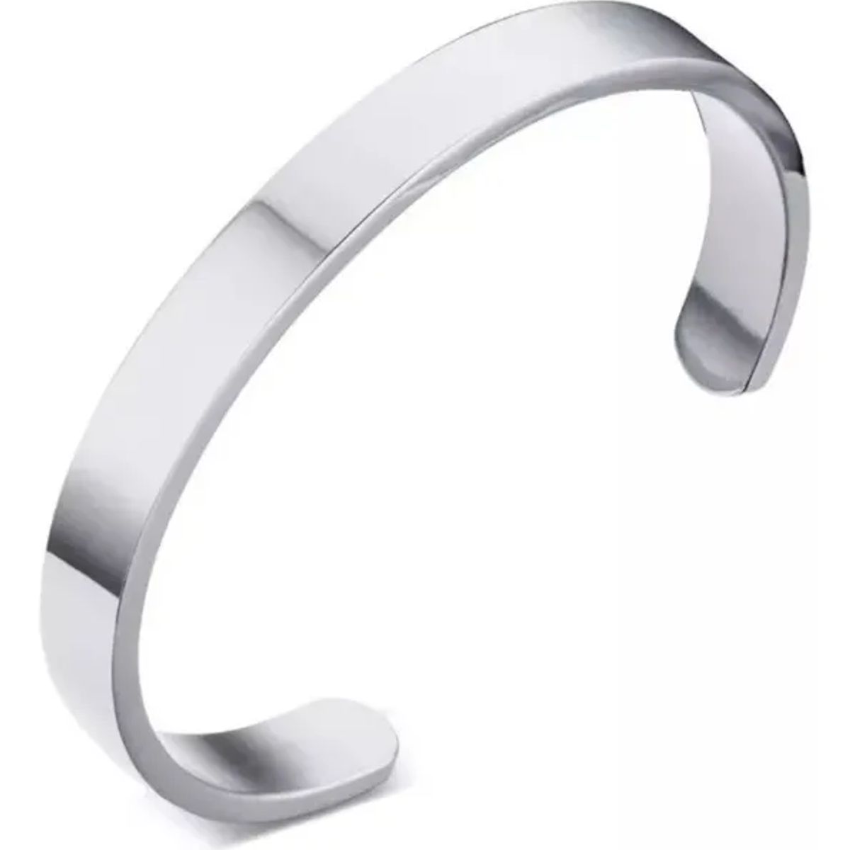 GENERICO - Pulsera Plateado Acero Quirúrgico 10mm Hombre Moda Masculina