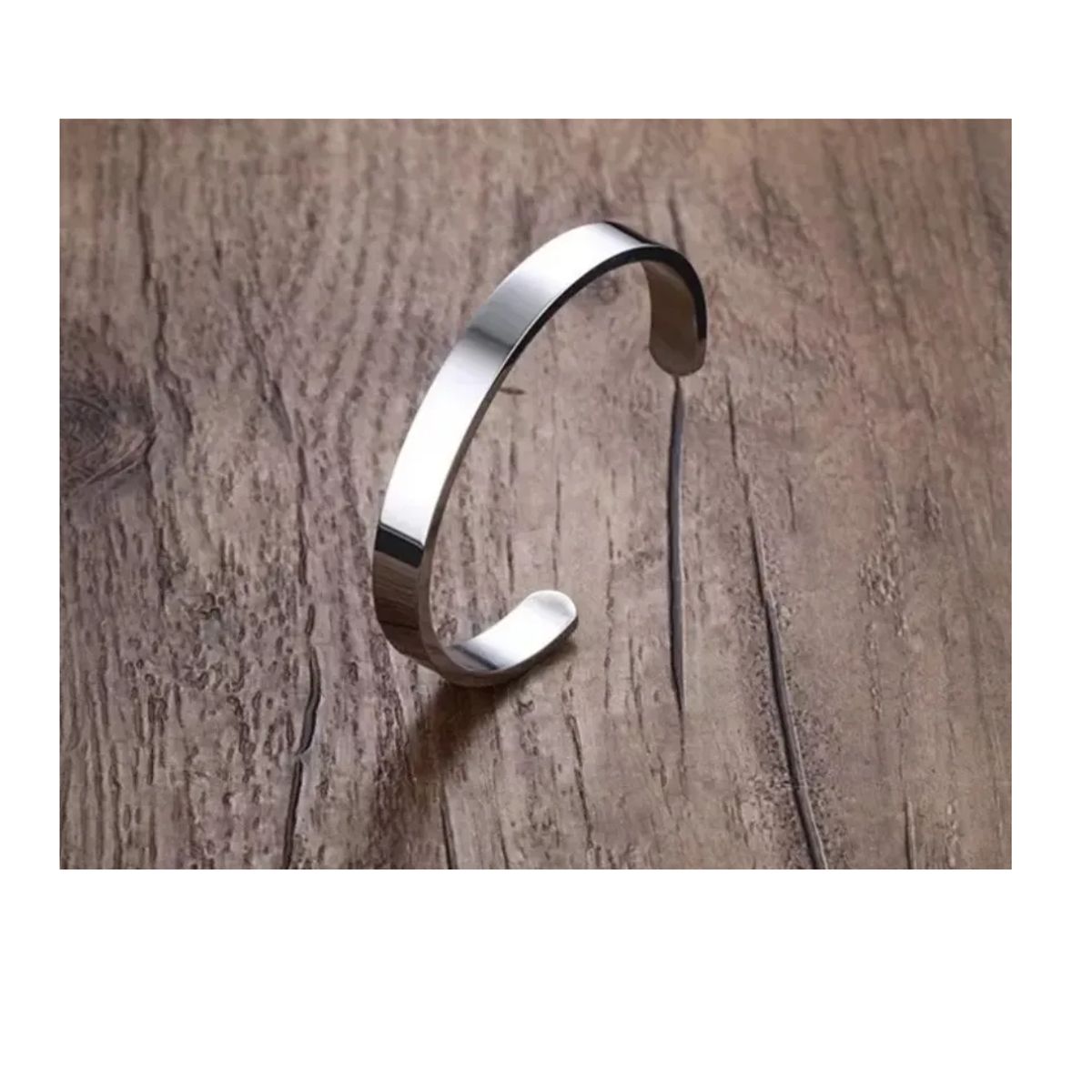GENERICO - Pulsera Plateado Acero Quirúrgico 10mm Hombre Moda Masculina