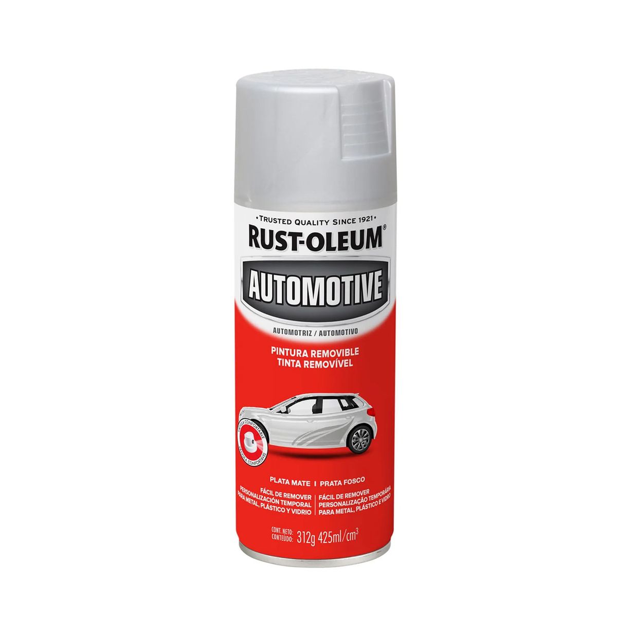 RUST OLEUM - Pintura en Spray Automotive Removible Plata Mate 312 g