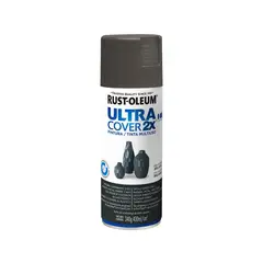 RUST OLEUM - Pintura en Spray Ultra Cover 2X Multiuso Gris Oscuro Brillante 340 g