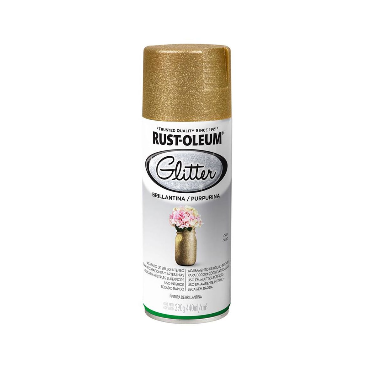 RUST OLEUM - Pintura en Spray Specialty Glitter Brillantina Oro Brillante 290 g