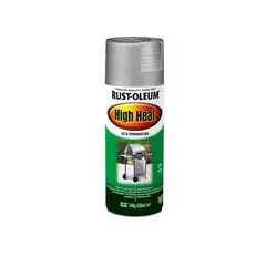 RUST OLEUM - Pintura en Spray High Heat Alta Temperatura Plata Mate 340 g