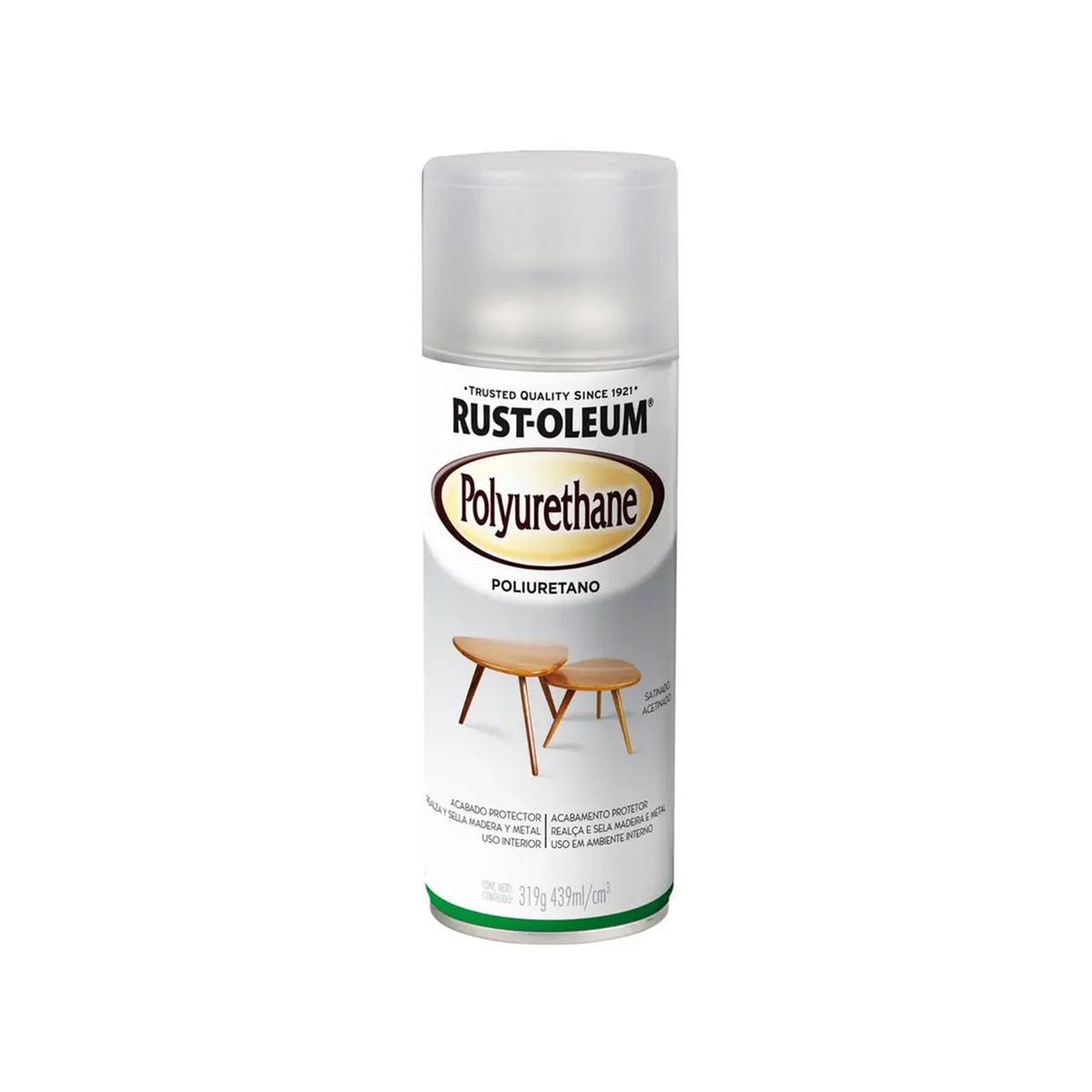 RUST OLEUM - Pintura en Spray Poliuretano Transparente Satinado 312 g