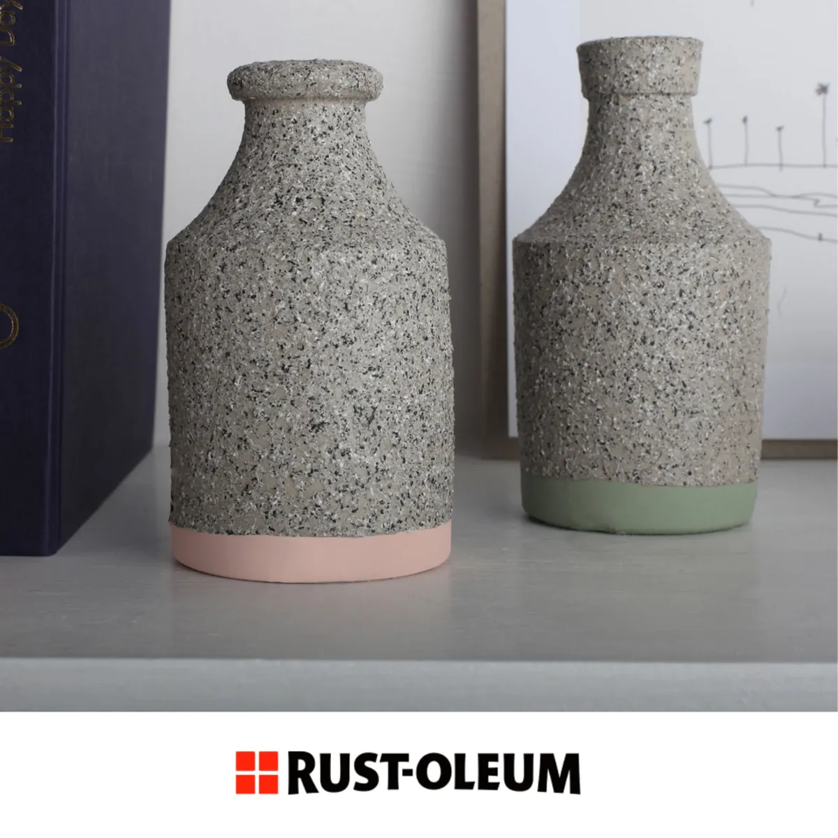 RUST OLEUM - Pintura en Spray Acabado Piedra Gris Texturado 340 g