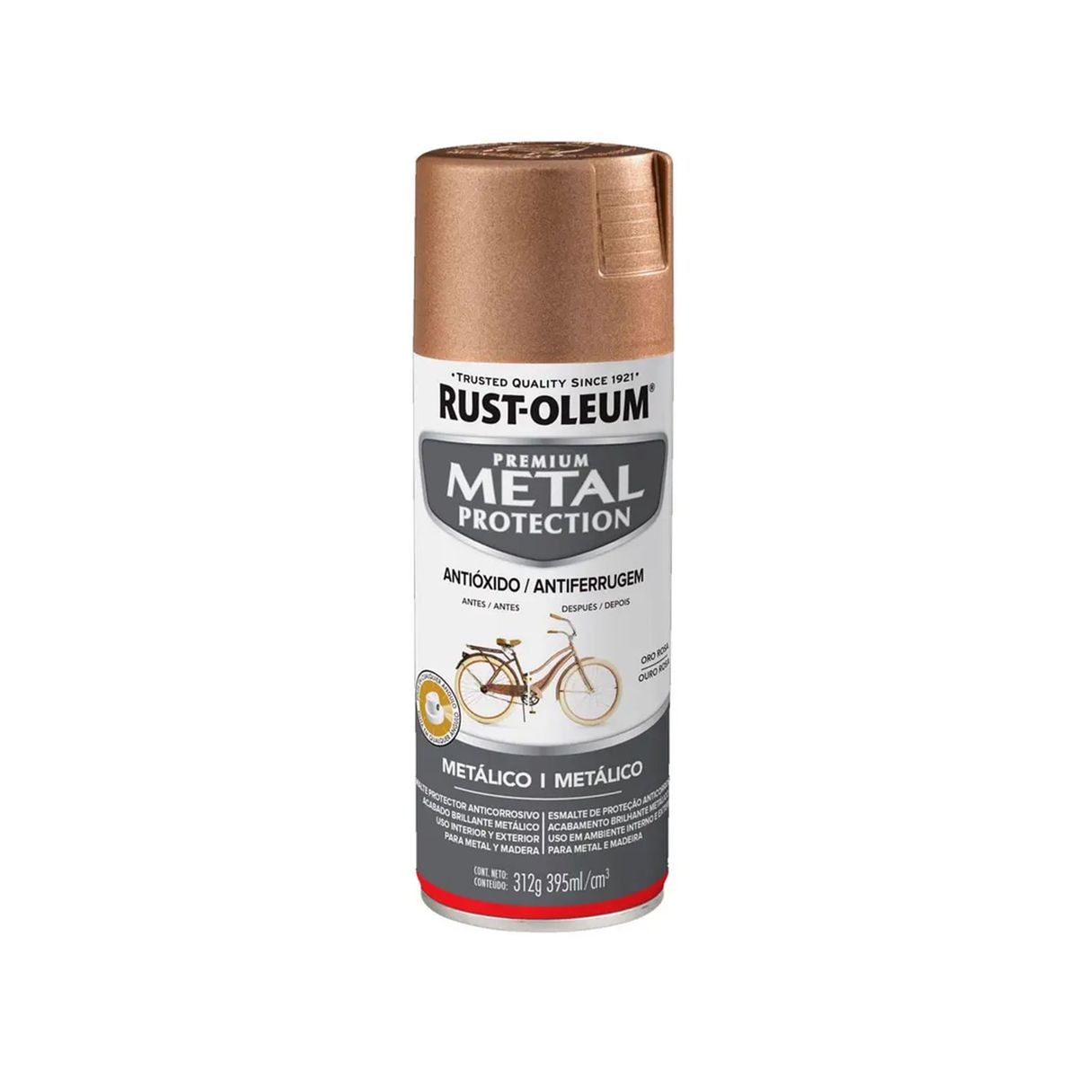 RUST OLEUM - Pintura en Spray Metal Protection Anticorrosivo Metálico Oro Rosa 312 g