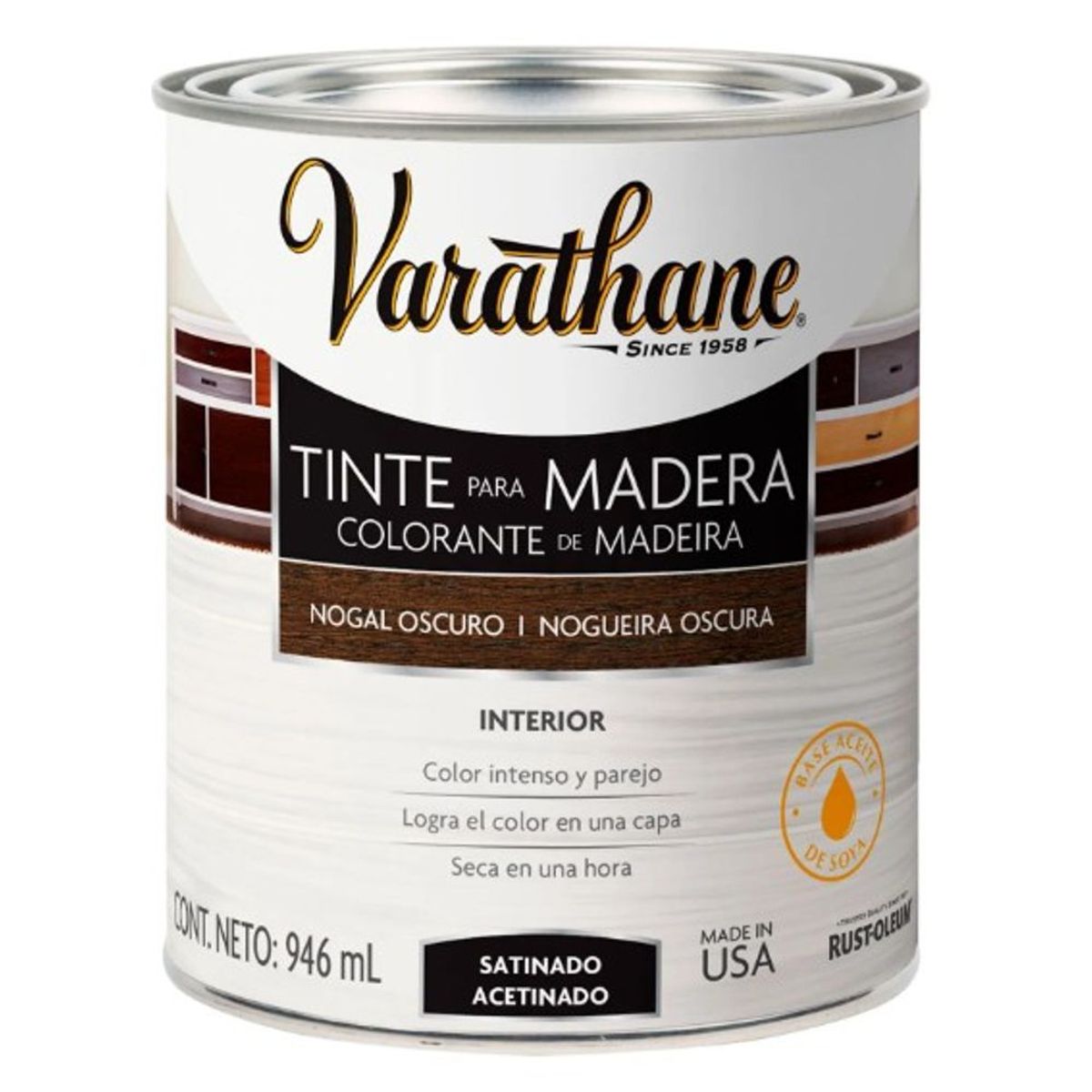 VARATHANE - Tinte para Madera Nogal Oscuro 946 ml