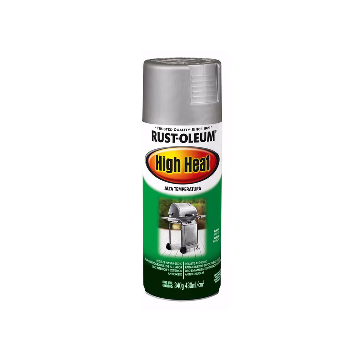 RUST OLEUM - Pintura en Spray Automotive Alta Temperatura Aluminio Brillante 340 g