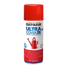 RUST OLEUM - Pintura en Spray Ultra Cover 2X Multiuso Rojo Manzana Brillante 340 g