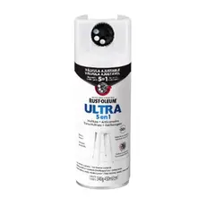RUST OLEUM - Pintura en Spray Ultra 5 en 1 Multisuperficie Anticorrosiva Blanco Satinado 340 g