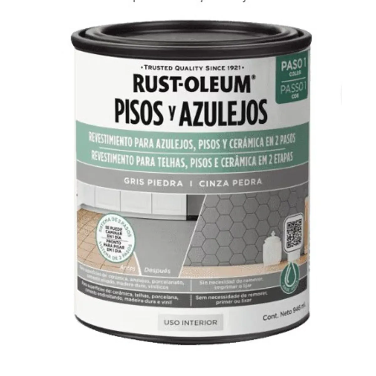 RUST OLEUM - Protector para Pisos y Azulejos Base Gris Piedra 946 ml