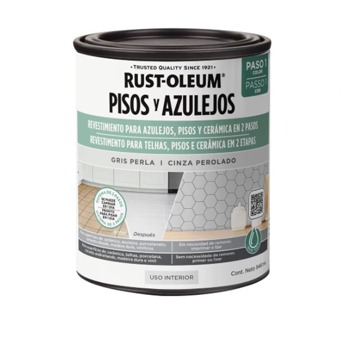RUST OLEUM - Protector para Pisos y Azulejos Gris Perla 946 ml