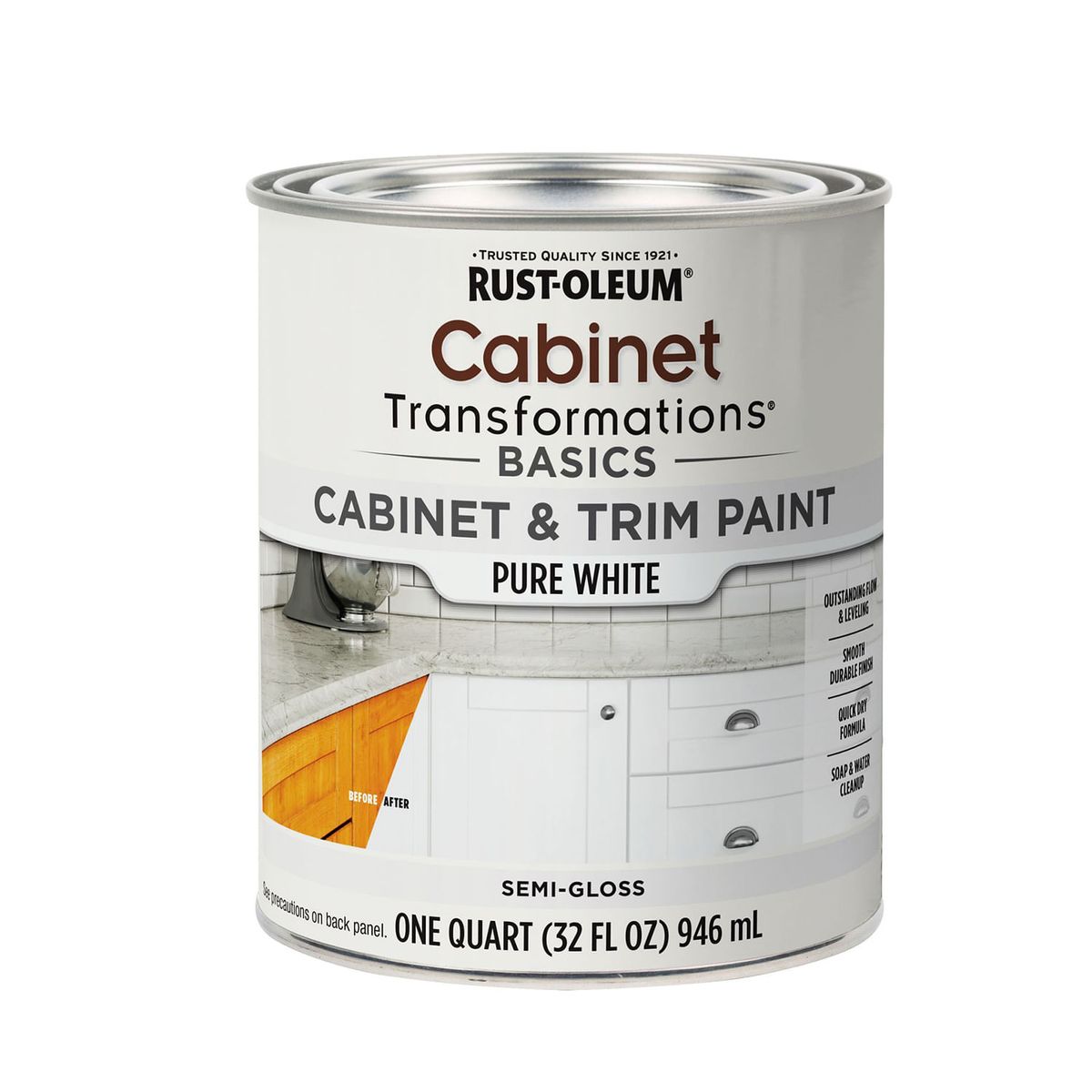 RUST OLEUM - Pintura para Muebles Blanco Puro Semi Brillante 946 mL