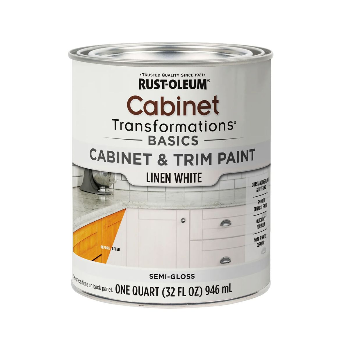 RUST OLEUM - Pintura para Muebles Blanco Lino Semi Brillante 946 mL