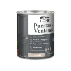 RUST OLEUM - Pintura Puertas Interior y Exterior Gris Alpino Satinado 946 mL