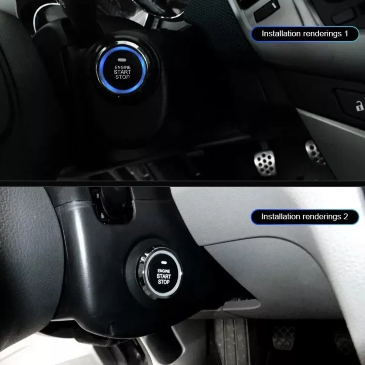 ATURE - Botón Encendido Arranque Antirrobo Start Stop Autos Vehículo