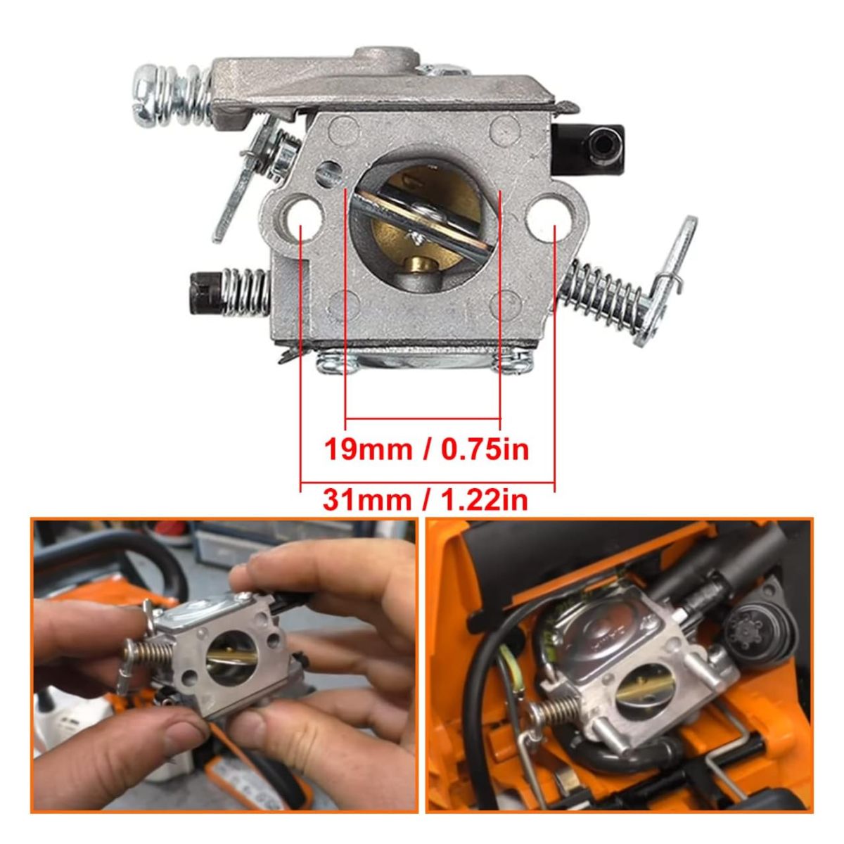 ATURE - Ms230 Ms250 Carburador + Kit De Mantenimiento
