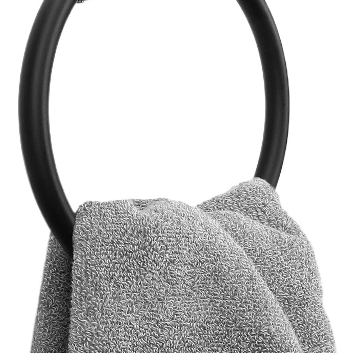 GENERICO - Anillo De Toalla De Mano De Baño De Acero Inoxidable-Negro