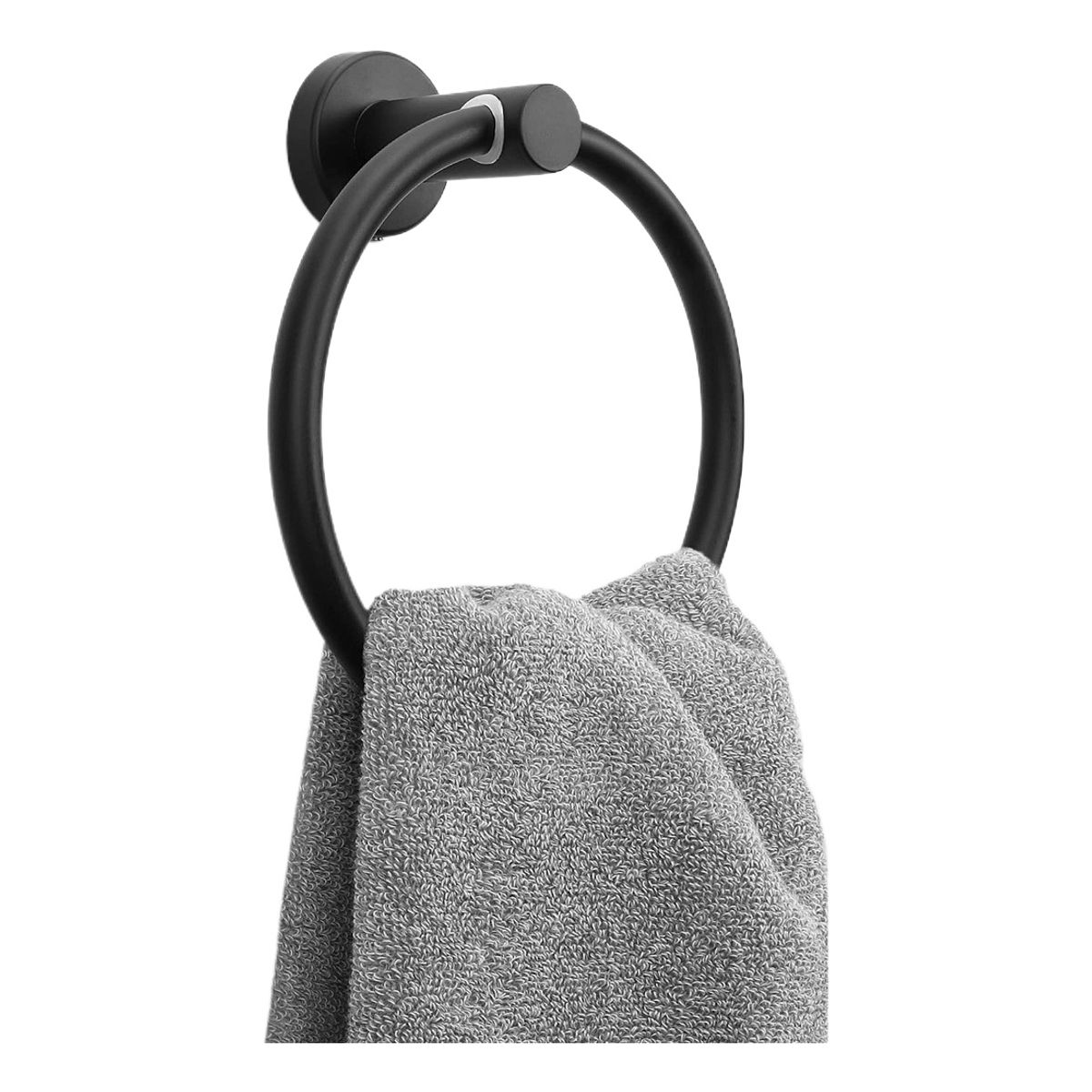 GENERICO - Anillo De Toalla De Mano De Baño De Acero Inoxidable-Negro