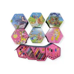 GENERICO - Set Escolar Arte Y Dibujo 46pzs Caja Giratoria Para Niños